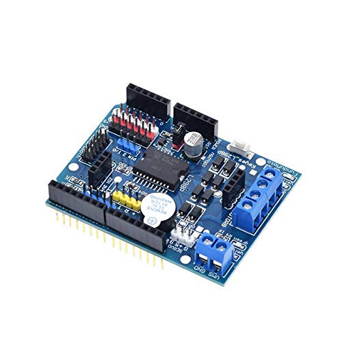 Treedix L298P Motor Shield, modulo driver per motori passo-passo e DC, scheda di espansione compatibile con Arduino