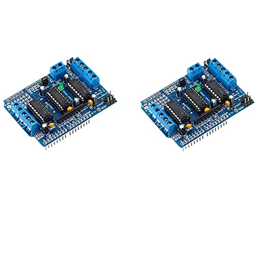 Treedix L293D DC モーター ドライブ シールド ステッピング モーター ドライブ シールド拡張ボードは、DC/ステッピング モーター/ステアリング ギアを同時に制御できます。Arduino Duemilanove と互換性があります。