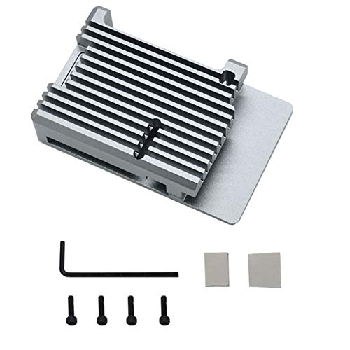Boîtier en aluminium Treedix avec ventilateur et rubans thermiques, compatible avec Raspberry Pi 4 Modèle B/Pi 4B