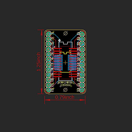 Treedix Adaptateur PCB SSOP 0,65 mm / SOP 1,27 mm vers DIP, carte de prototypage, convertisseur SMD vers DIP, carte d'extension