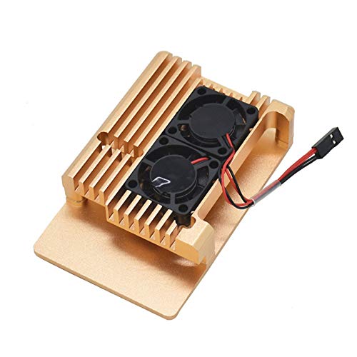 Boîtier en aluminium Treedix avec ventilateur et rubans thermiques, compatible avec Raspberry Pi 4 Modèle B/Pi 4B
