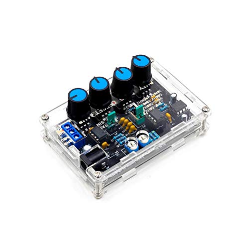 Treedix ICL8038 laagfrequente signaalgenerator DIY-kit, sinus/driehoek/blokgolf, voorwaartse/omgekeerde uitgang, 5Hz~400KHz instelbare frequentie met acryl behuizing