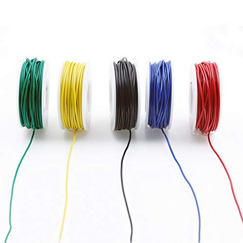 Solder Copper Hookup Wire Wrapping Jumper Wire Core Tinned PVC Coated Tin Plated 105 Celsius Cable Roll