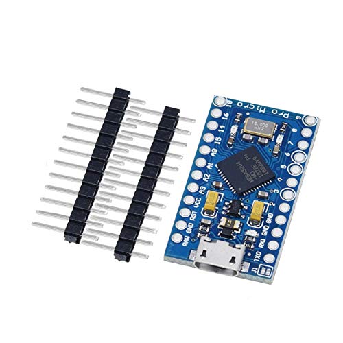 Treedix ATmega32U4 5V/16MHz マイクロコントローラ ボード モジュール、ピン ヘッダー付き、Arduino Pro Micro Mini ボード プロジェクトと互換性あり