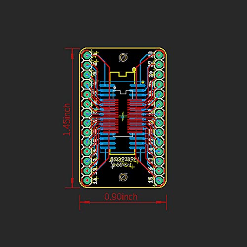 Treedix Adaptateur PCB SSOP 0,65 mm / SOP 1,27 mm vers DIP, carte de prototypage, convertisseur SMD vers DIP, carte d'extension