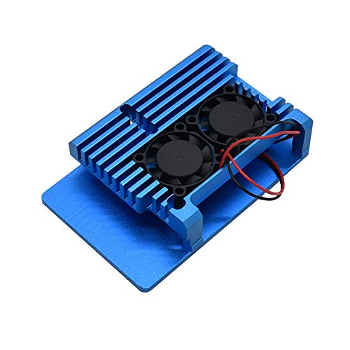 Boîtier en aluminium Treedix avec ventilateur et rubans thermiques, compatible avec Raspberry Pi 4 Modèle B/Pi 4B