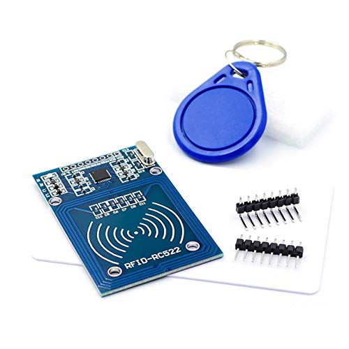 Treedix Kit RFID RC522, modulo sensore scheda IC RF RC522 + scheda vergine S50 + portachiavi, compatibile con Arduino e Raspberry Pi (5 pezzi)