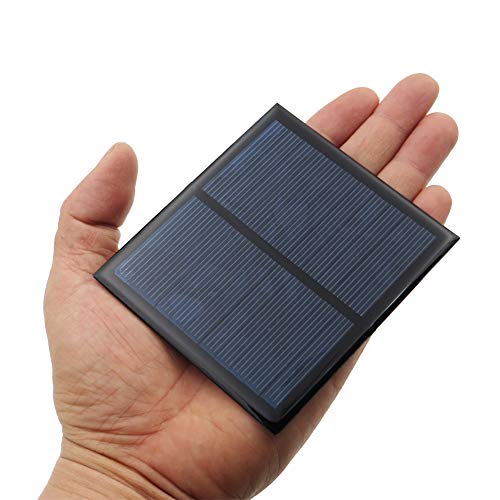 Treedix Panel Solar de Polisilicio, Cargador de Batería de Célula Solar con Pegamento, Kit de Módulo de Panel Solar Pequeño para Proyectos DIY, Silicio Policristalino
