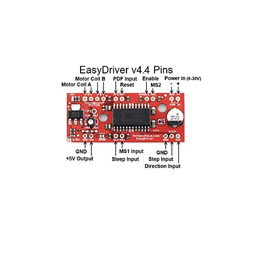 Treedix 5 pièces A3967 EasyDriver Shield Pilote de moteur pas à pas compatible avec Arduino