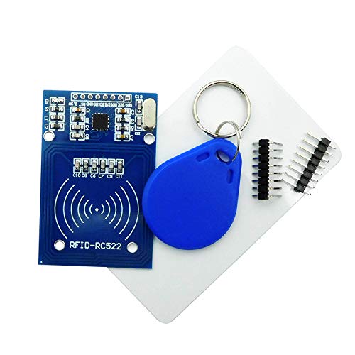 Treedix Kit RFID RC522, modulo sensore scheda IC RF RC522 + scheda vergine S50 + portachiavi, compatibile con Arduino e Raspberry Pi (5 pezzi)