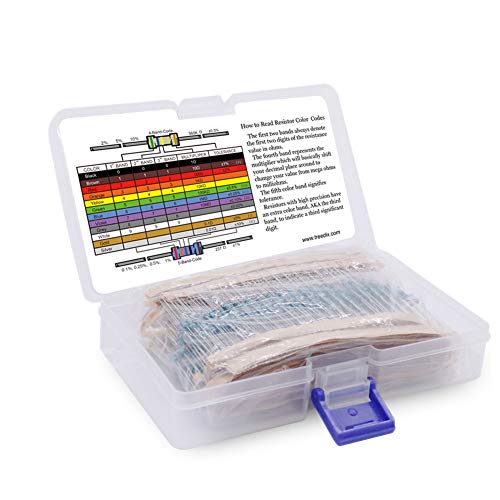Treedix 64 waarden 1280 stuks metaalfilmweerstand, precisieweerstand assortimentsset
