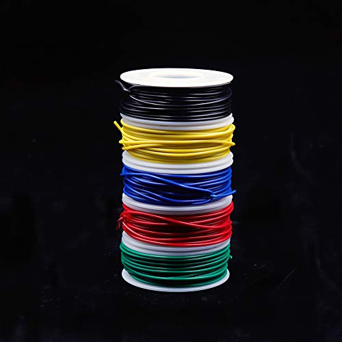 Solder Copper Hookup Wire Wrapping Jumper Wire Core Tinned PVC Coated Tin Plated 105 Celsius Cable Roll