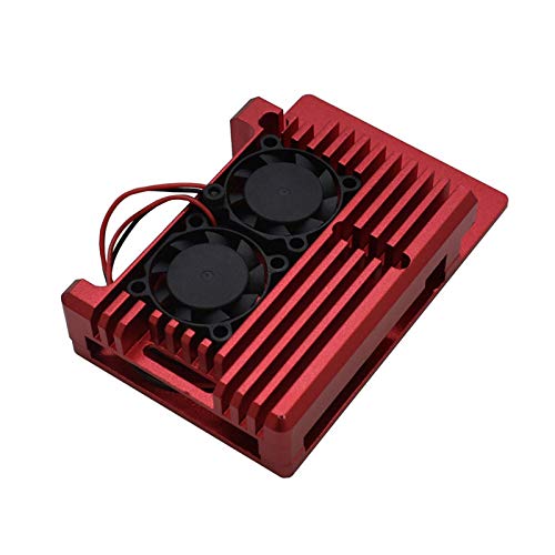 Boîtier en aluminium Treedix avec ventilateur et rubans thermiques, compatible avec Raspberry Pi 4 Modèle B/Pi 4B