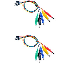 10pcs 12inch Alligator Clip to Breadboard Jumper Wires Test Lead, Alligator to Male and Female Jumpers for Arduino,Breadboard,Raspberry Pi（5 Male＋5 Female）