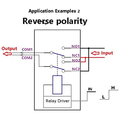 2PCS DPDT Relay Module Reverse Polarity Switch Compatible with Arduino