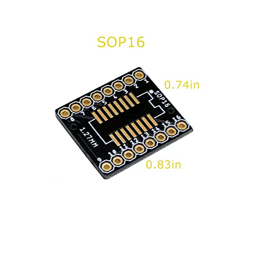 Treedix Adaptateur PCB SSOP 0,65 mm / SOP 1,27 mm vers DIP, carte de prototypage, convertisseur SMD vers DIP, carte d'extension