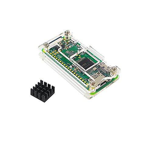 Kit de carcasa Treedix compatible con Raspberry Pi Zero W y Zero WH, caja de acrílico con espacio para disipador de calor
