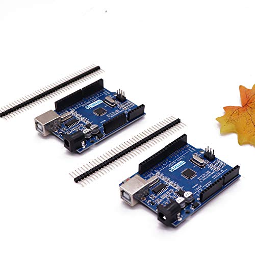 Treedix 2pz Scheda di Sviluppo ATmega328P CH340 Compatibile con Arduino UNO R3 Kit Scheda per Principianti