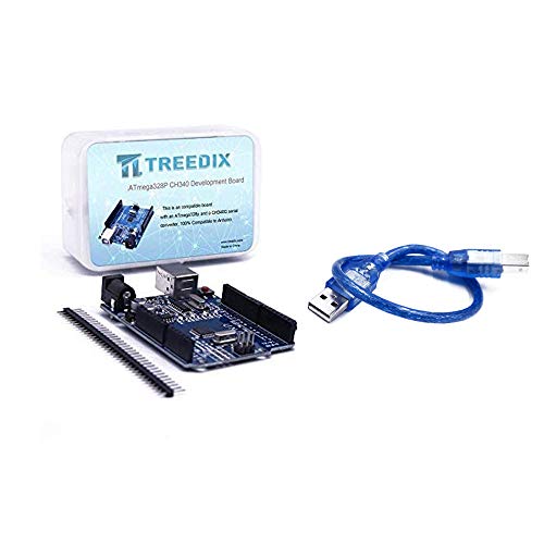 Treedix ATmega328P CH340 Scheda di sviluppo compatibile con Arduino UNO R3 Kit per principianti con cavo