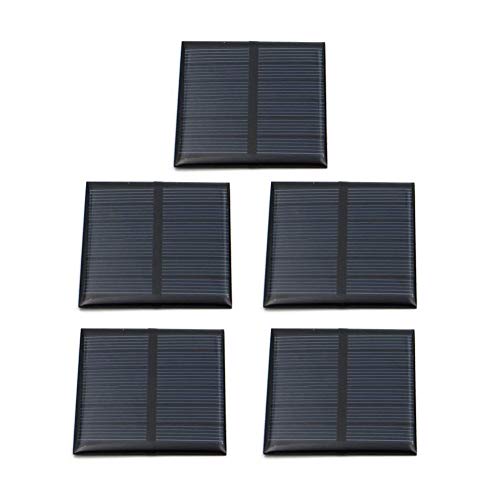 5pcs 3V 120mA 150mA Polysilicon Solar Panel Glue Solar Cell Battery Charger DIY Solar Product Mini Small Solar Panel Module Kit Polycrystalline Silicon Encapsulated in Waterproof Resin