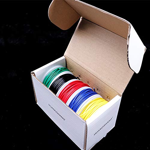Solder Copper Hookup Wire Wrapping Jumper Wire Core Tinned PVC Coated Tin Plated 105 Celsius Cable Roll