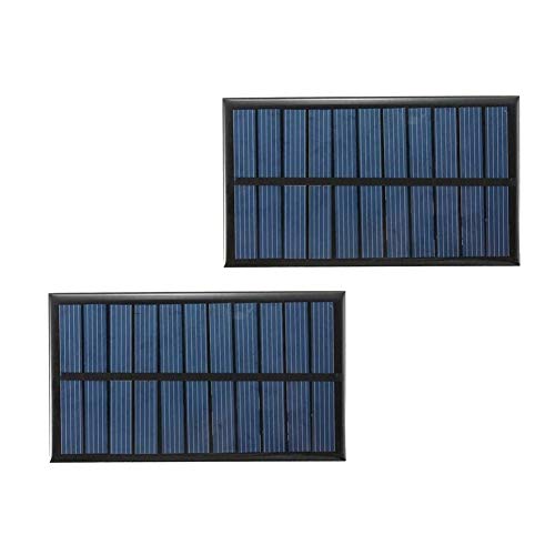Treedix Panel Solar de Polisilicio, Cargador de Batería de Célula Solar con Pegamento, Kit de Módulo de Panel Solar Pequeño para Proyectos DIY, Silicio Policristalino