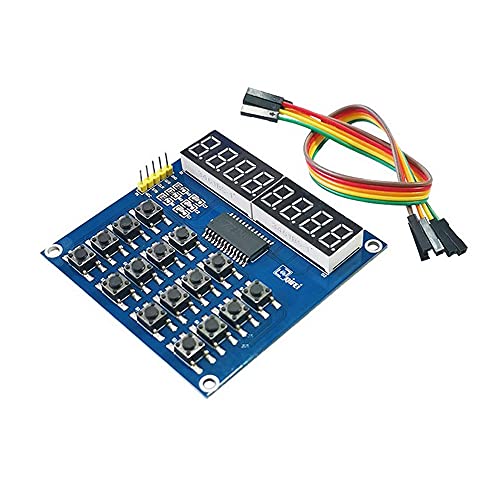 Module d'affichage numérique LED Treedix TM1638 8 bits avec clavier et affichage à segments LED, anode commune