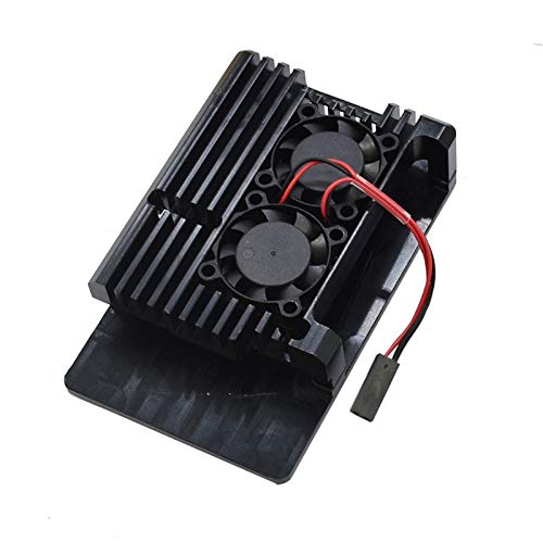 Boîtier en aluminium Treedix avec ventilateur et rubans thermiques, compatible avec Raspberry Pi 4 Modèle B/Pi 4B