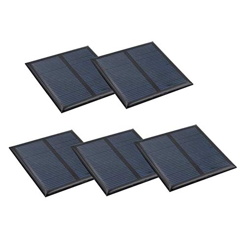 Treedix Panel Solar de Polisilicio, Cargador de Batería de Célula Solar con Pegamento, Kit de Módulo de Panel Solar Pequeño para Proyectos DIY, Silicio Policristalino