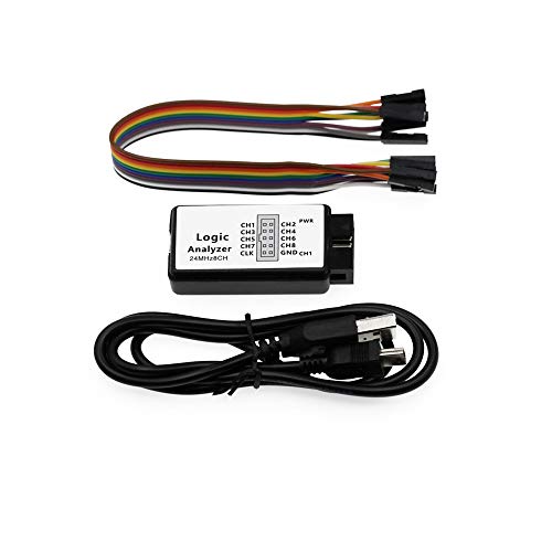 Analyseur logique USB Treedix, outil de débogage pour ARM/FPGA, échantillonnage 24 MHz, 8 canaux, avec câble USB