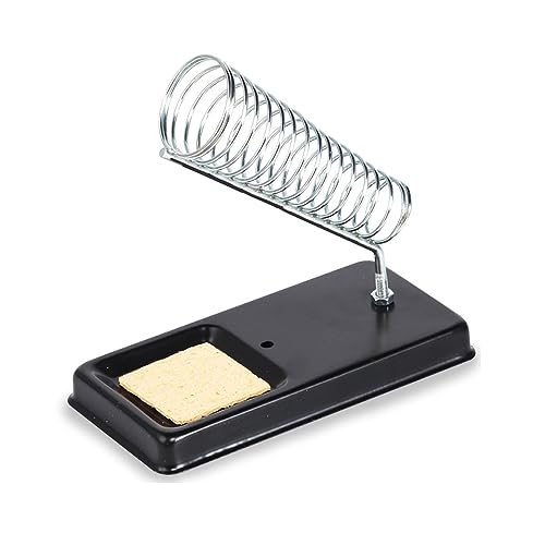 High Temperature Soldering Iron Holder Stand Black Base Soldering Iron Support Metal Soldering Iron Holder Stand with Sponge