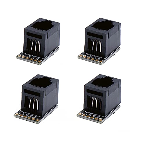 Kit de conector RJ45 RJ11 de 8 pines (8P8C) y placa de conexión Treedix, compatible con Ethernet, DMX-512, RS-485, RS-422 y RS-232 (sin ensamblar)