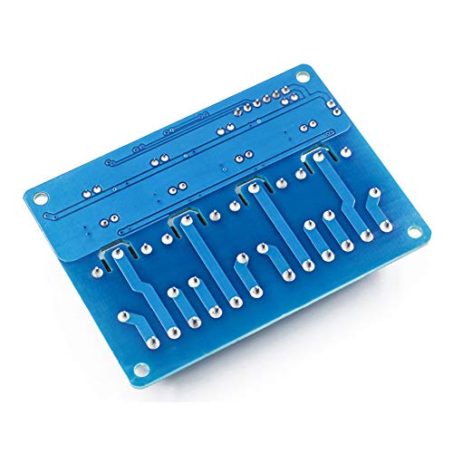 Treedix Módulo de relé de 4 canales, 12V, optoacoplador, disparador de nivel alto o bajo, compatible con PLC, IoT, Arduino y hogar inteligente