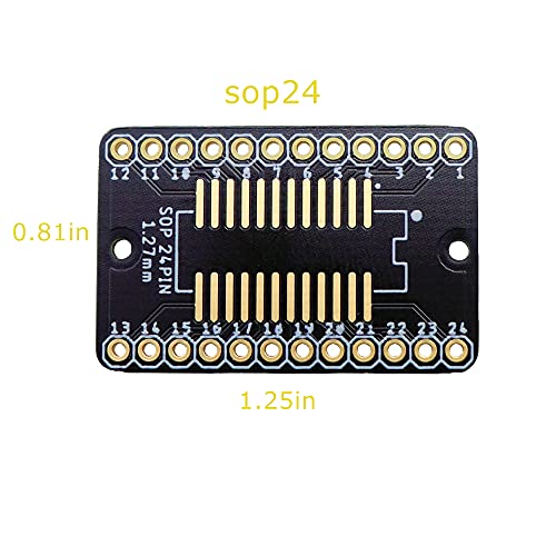 Treedix Adaptateur PCB SSOP 0,65 mm / SOP 1,27 mm vers DIP, carte de prototypage, convertisseur SMD vers DIP, carte d'extension