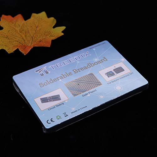 Treedix Placa de pruebas soldable PCB Prototipo Shield de doble cara con orificios estañados y chapados en oro