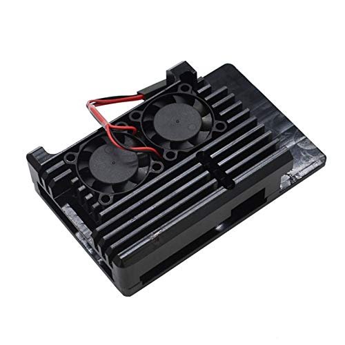 Boîtier en aluminium Treedix avec ventilateur et rubans thermiques, compatible avec Raspberry Pi 4 Modèle B/Pi 4B