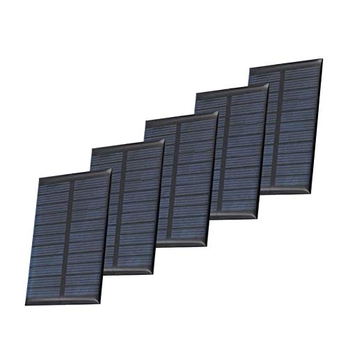 Treedix Panel Solar de Polisilicio, Cargador de Batería de Célula Solar con Pegamento, Kit de Módulo de Panel Solar Pequeño para Proyectos DIY, Silicio Policristalino