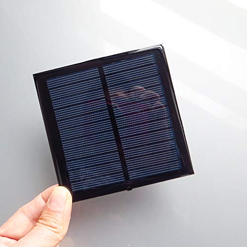 Treedix Panel Solar de Polisilicio, Cargador de Batería de Célula Solar con Pegamento, Kit de Módulo de Panel Solar Pequeño para Proyectos DIY, Silicio Policristalino