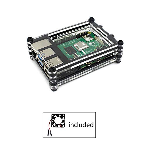 Treedix アクリルケース 実験用プラットフォーム ベースプレートと冷却ファン付き Raspberry Pi 4B と互換性あり