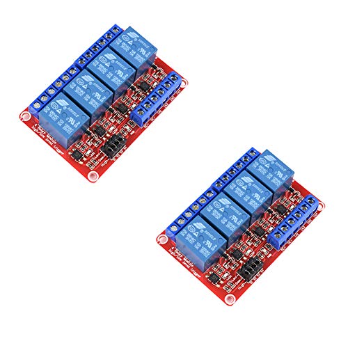 Módulo de relé Treedix de 5-12V con aislamiento por optoacoplador, placa de control de relé compatible con Arduino UNO R3, Raspberry Pi, DSP, AVR, PIC y ARM