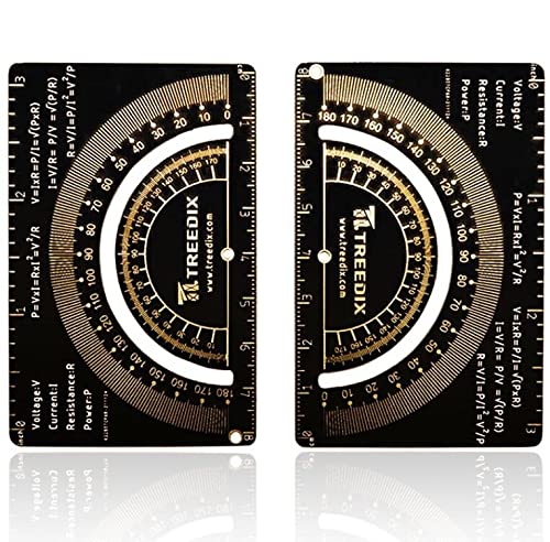 Treedix 2PCS 多機能 PCB 定規 3インチ 測定ツール カラー 波長、ショットキー ダイオード、ツェナー ダイオード 抵抗器 コンデンサー チップ IC SMD ダイオード トランジスタ 電子技術者用 プリント回路基板