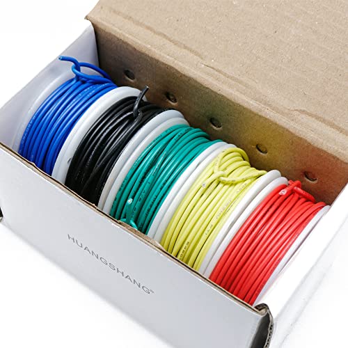 Solder Copper Hookup Wire Wrapping Jumper Wire Core Tinned PVC Coated Tin Plated 105 Celsius Cable Roll