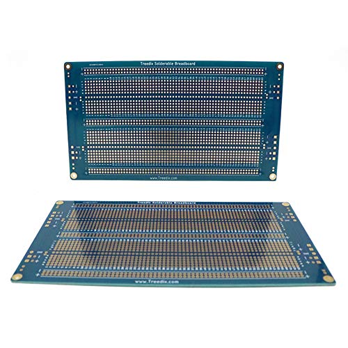Treedix Placa de pruebas soldable PCB Prototipo Shield de doble cara con orificios estañados y chapados en oro