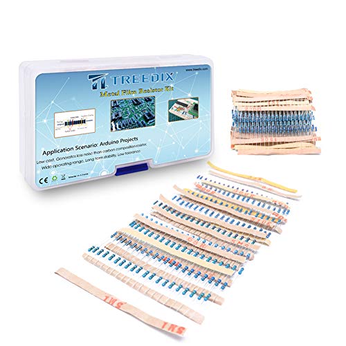 Treedix 64 waarden 1280 stuks metaalfilmweerstand, precisieweerstand assortimentsset