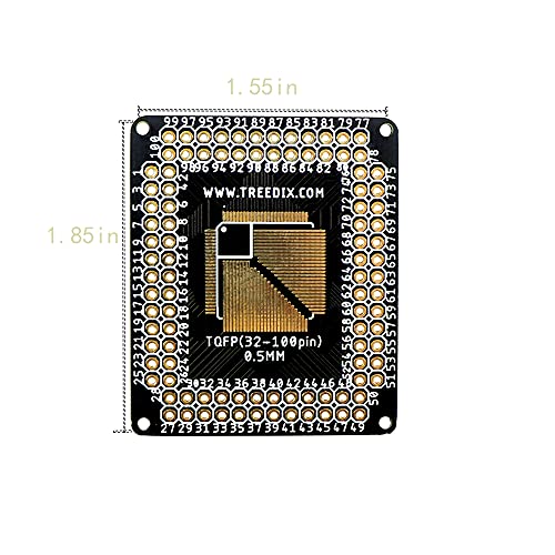 Treedix 8-delige TQFN44 naar TQFN48 0,5 mm pitch SMD naar DIP montageadapter PCB proto breakout-board