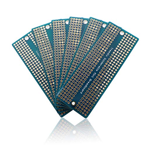 Treedix Placa de pruebas soldable PCB Prototipo Shield de doble cara con orificios estañados y chapados en oro