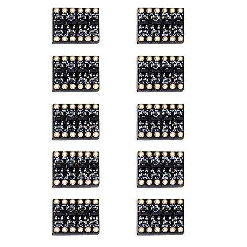 Treedix 10 Pezzi Modulo Convertitore di Livello Logico 4 Canali IIC I2C da 3.3V a 5V, Shifter Bidirezionale per Segnali Bus SPI, Compatibile con Arduino