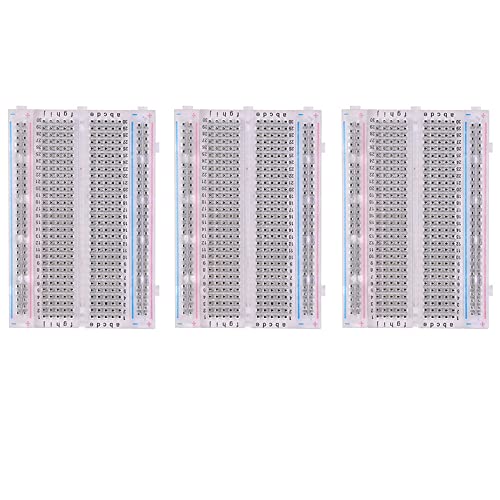 3pcs Transparent Plastic Mini Solderless Breadboard 400 Tie Experiment Mini Breadboard for arduino 83 * 55 * 8.5mm