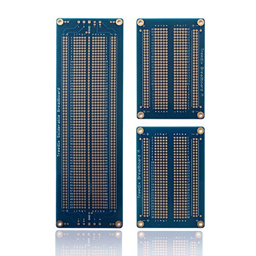 Treedix Placa de pruebas soldable PCB Prototipo Shield de doble cara con orificios estañados y chapados en oro