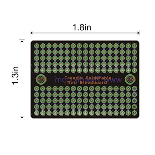 Treedix Placa de pruebas soldable PCB Prototipo Shield de doble cara con orificios estañados y chapados en oro
